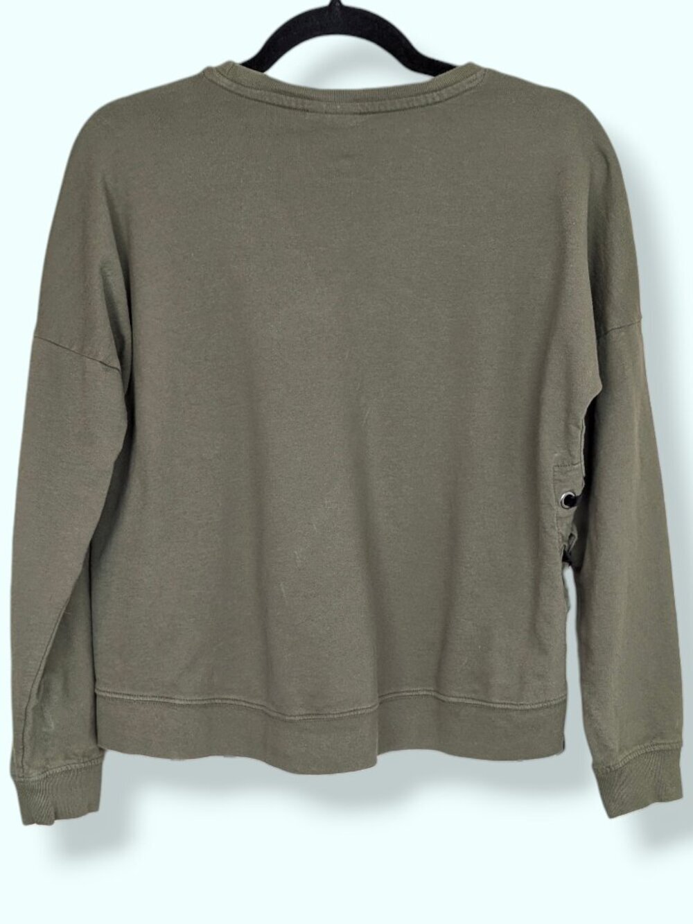 Noisy May Green Laced Crew Neck Sweater - Picture 7 of 10